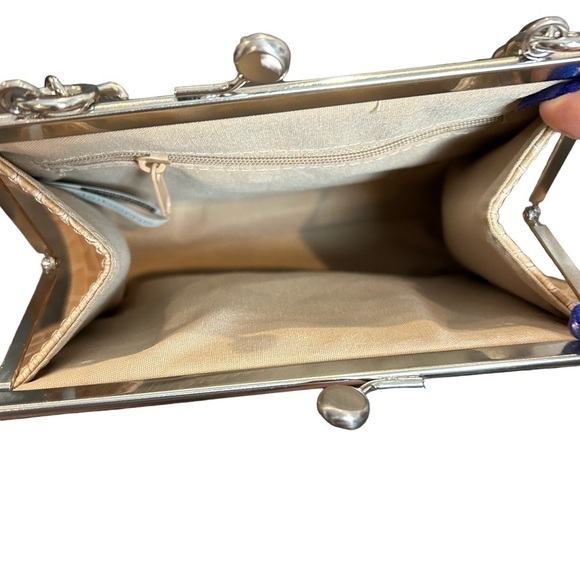 Liz Claiborne Faux Snakeskin & Satin Look Purse Chain and Faux Snakeskin Strap - Picture 9 of 16